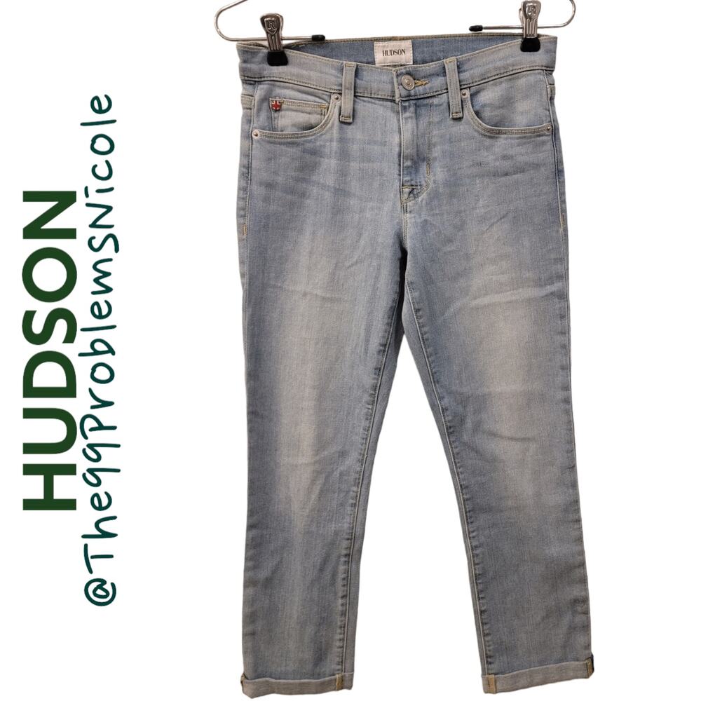 Hudson Natalie Mid Rise Straight Crop jeans